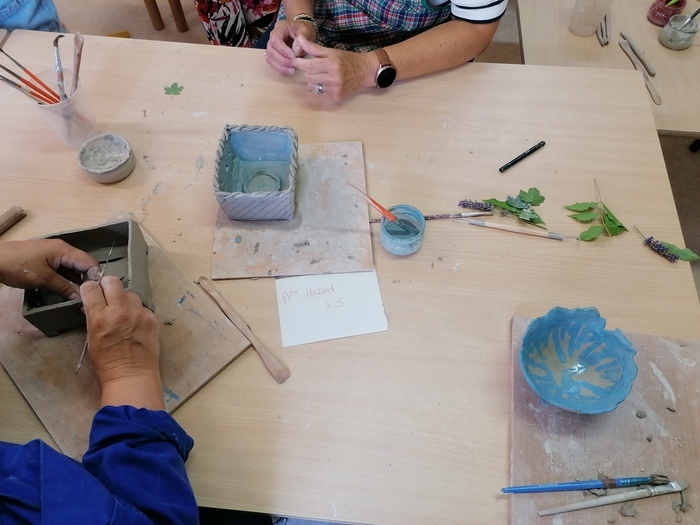 Les artistes à l'atelier