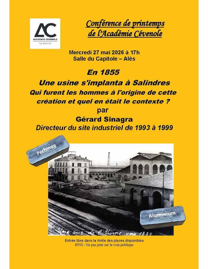 Conférence : "La création de l'usine de Salindres, une époque et des hommes"