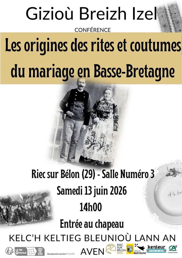 Conférence " Les origines des rites et coutumes du mariage en Basse-Bretagne