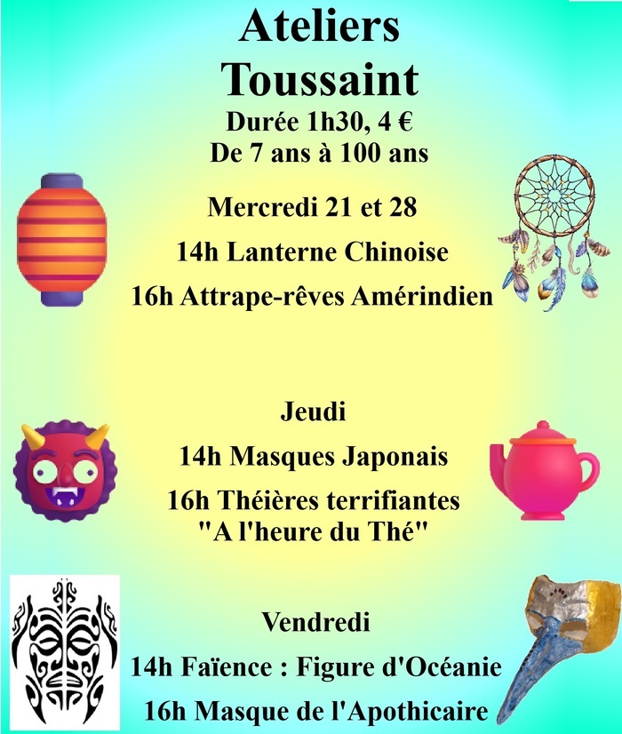 Ateliers vacances scolaires de la Toussaint
