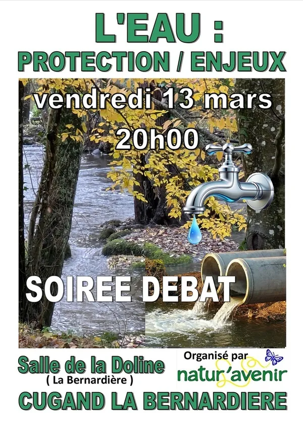Soirée Débat "L'eau : protection et enjeux" organisée par Natur'avenir Cugand-la-Bernardière