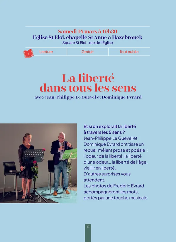 Lecture musicale "La liberté dans tous les sens" -- Printemps des Poètes