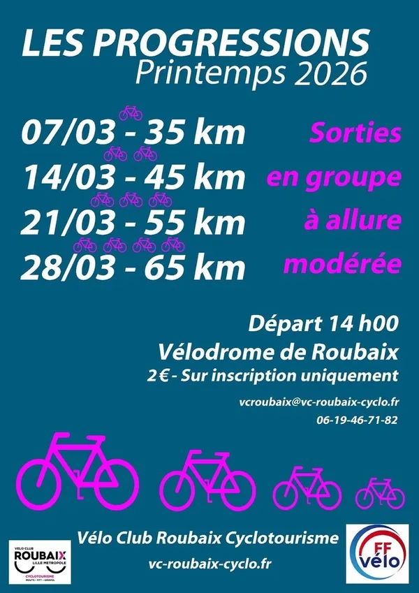 Les progressions 2026 avec le VC Roubaix