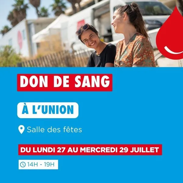 Collecte EFS – Don du sang - Du 27 au 29 juillet