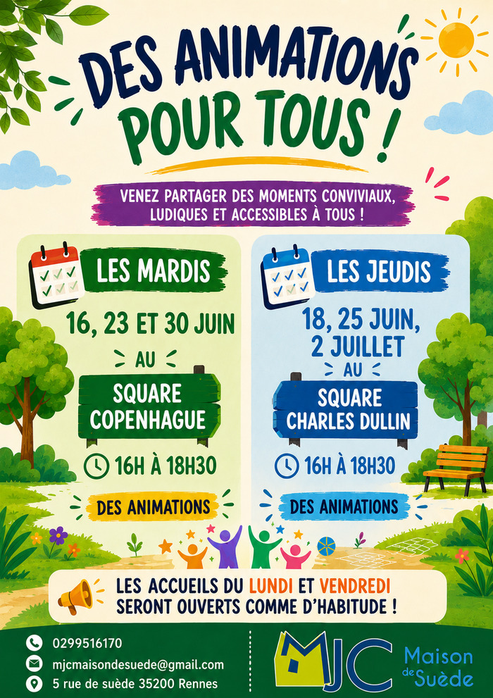 🌞 Animations de quartier pour tous 🌞
