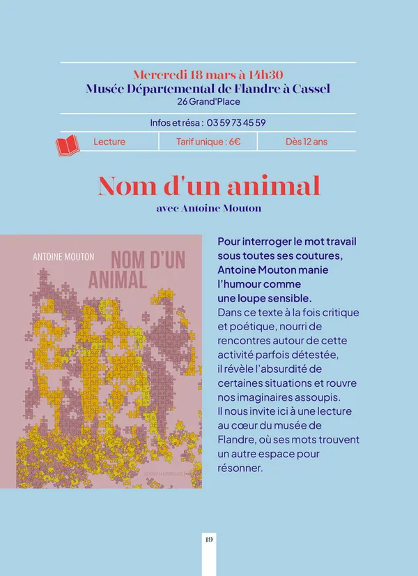 Spectacle "Nom d'un animal" - Printemps des Poètes