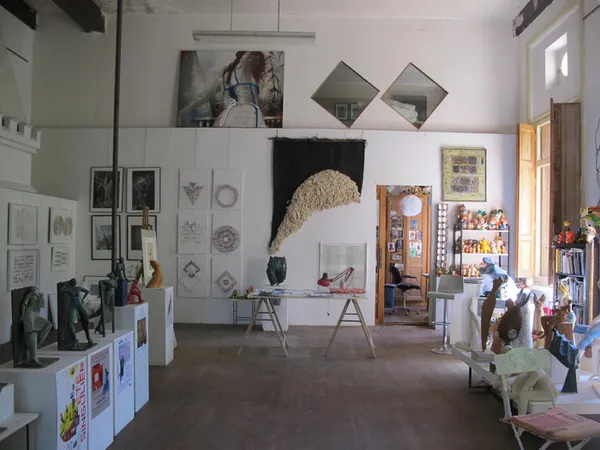 Visite de l'atelier du sculpteur Pierre Vallauri
