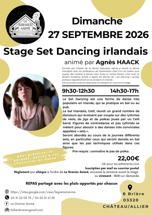 stage de Set Dancing irlandais