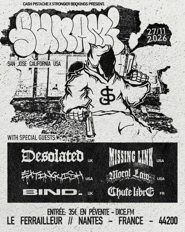 Sunami + Desolated + Missing Link + Extinguish + Moral + Bind. + Chute libre