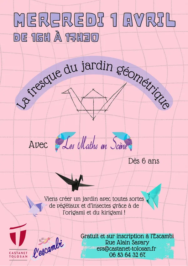 La fresque du jardin géométrique avec Les Maths en Scène