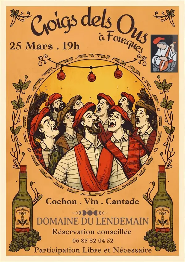 Goigs de L'Ous au Domaine du Lendemain - Cochon / Vin / Cantade