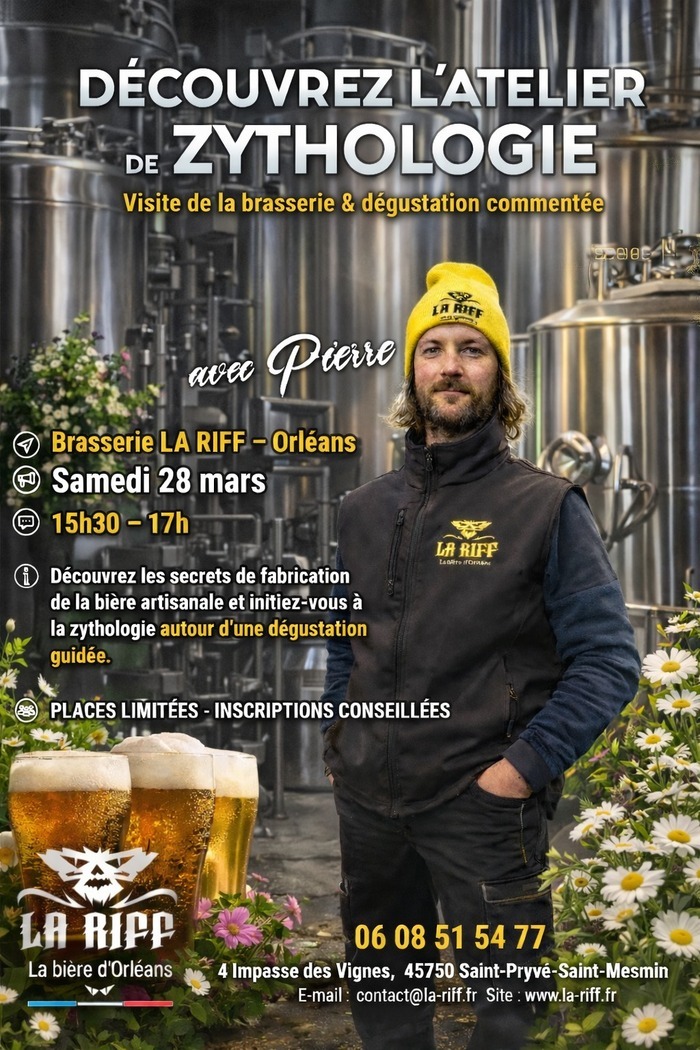 Atelier zythologie La Riff : visite de la brasserie d’Orléans & dégustation guidée de bières artisanales