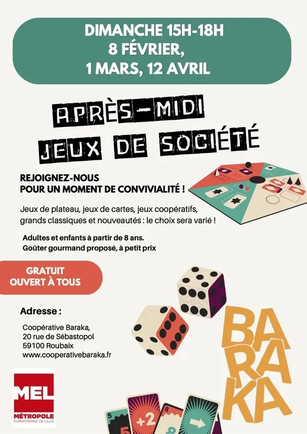 Jeux de société à volonté!