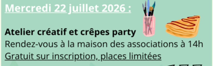 Atelier créatif et crêpes party