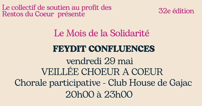 Soirée chansons pour les Restos du cœur