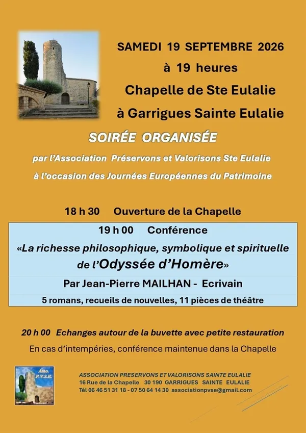 Conférence "La richesse philosophique, symbolique et spirituelle de l’Odyssée d’Homère"