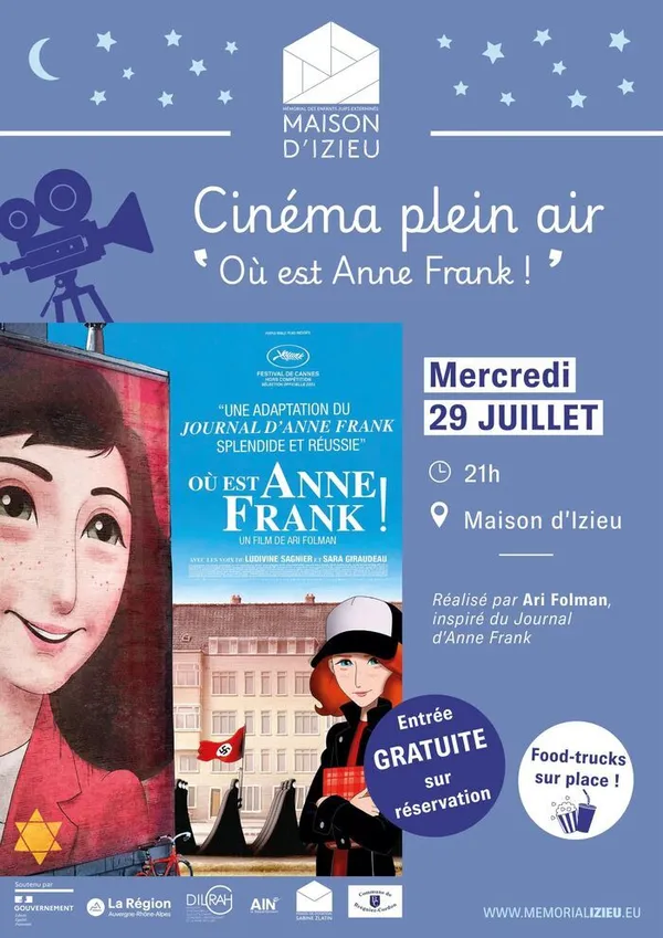 Cinéma plein air « Où est Anne Frank ! »