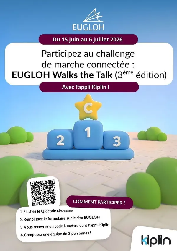 Participez au challenge de marche connectée : EUGLOH Walks the Talk (3ème édition)