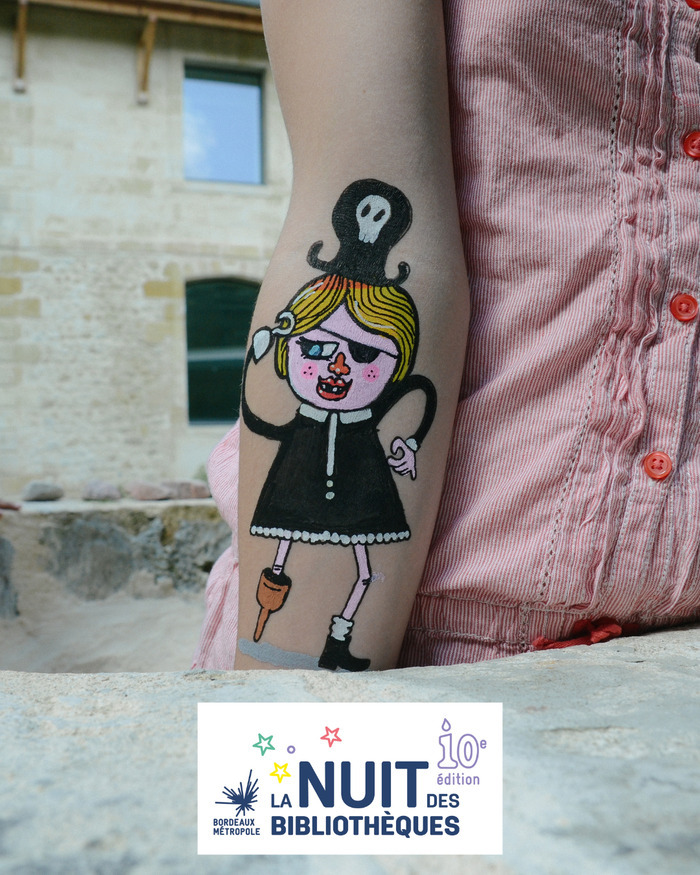 La Nuit des bibliothèques : tatouages éphémères des Skinjakin