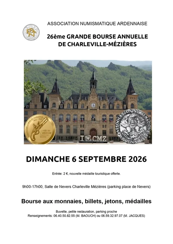 26ème bourse annuelle de CMZ - Assoc numismatique ardennaise