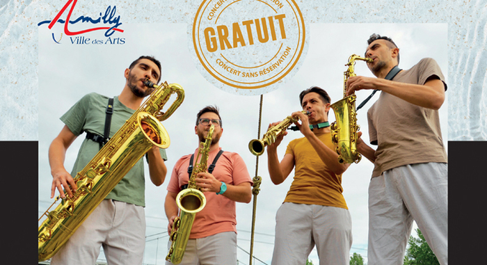 Concert au Moulin Bardin - SAXONIUM - La tournée à vélo !