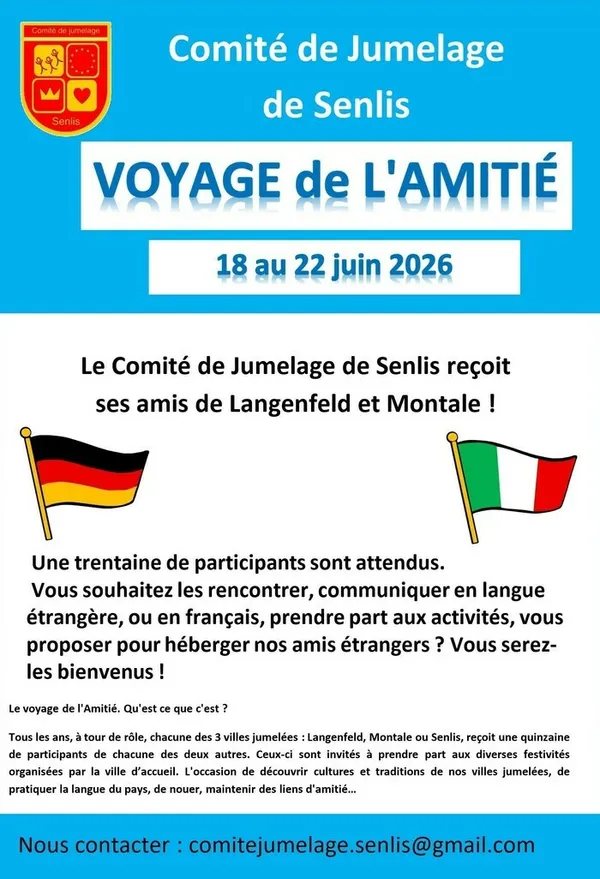 Voyage de l'Amitié : accueil des amis de Langenfeld et Montale