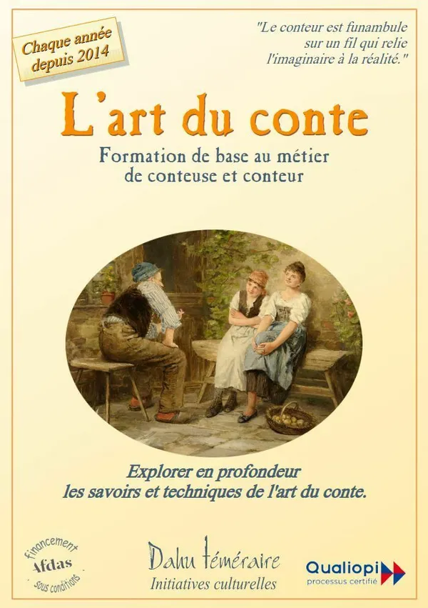 L'art du conte, formation de base au métier de conteuse et de conteur