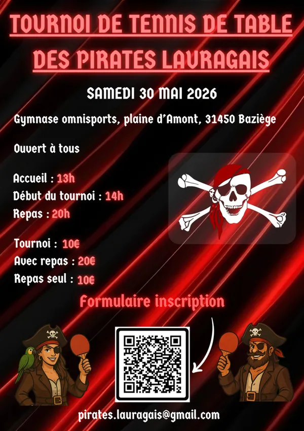 Tournoi de Tennis de table des Pirates du Lauragais