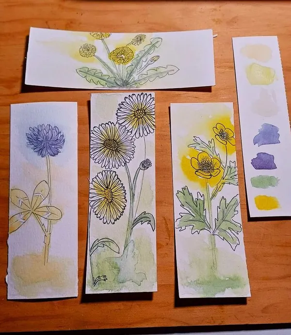 Encres végétales et illustration florale