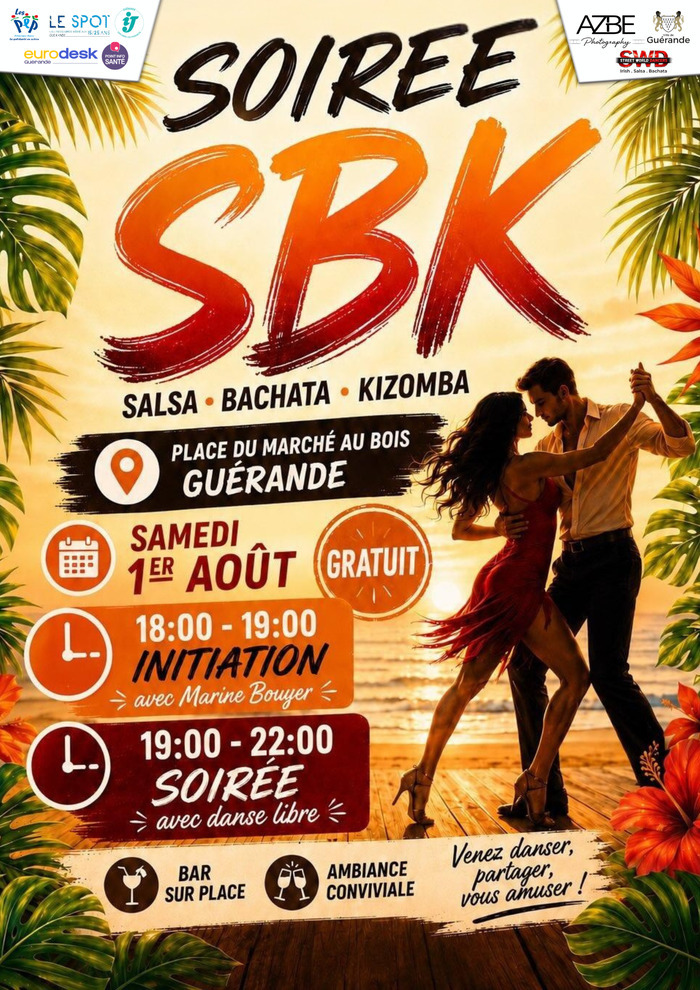 Soirée dansante "Salsa, Bachata, Kizomba" organisée par les jeunes du Spot 15/25 ans.