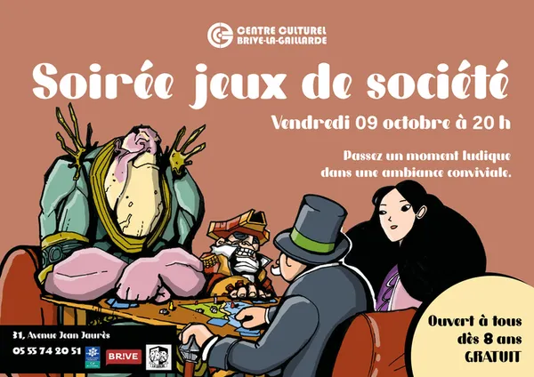 Soirée Jeux au Centre Culturel de Brive