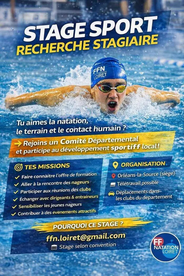 Proposition de Stage Comité Natation du Loiret