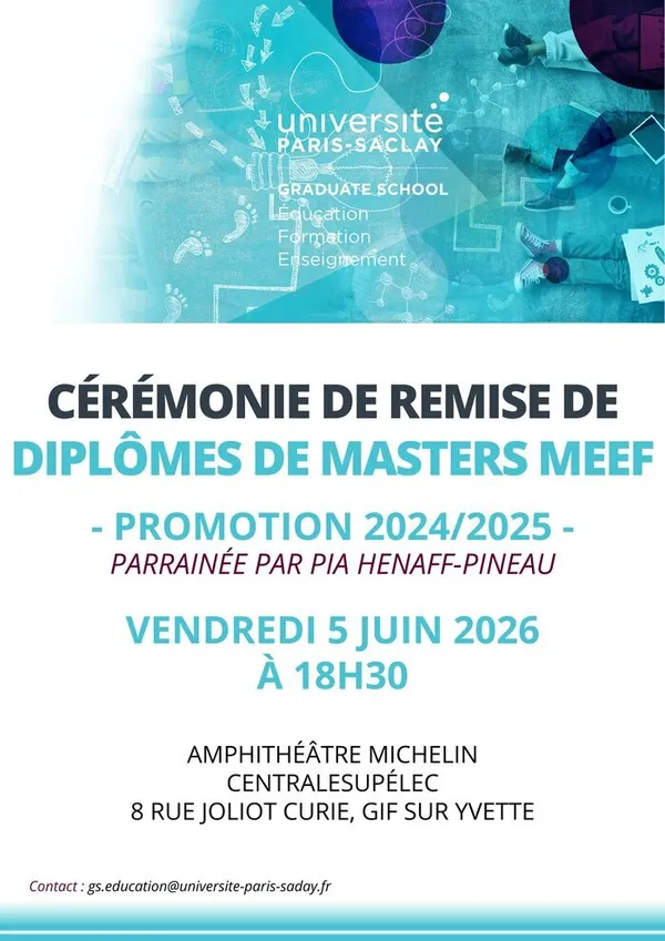 Cérémonie de remise de diplômes des masters MEEF - Promotion 2024/2025