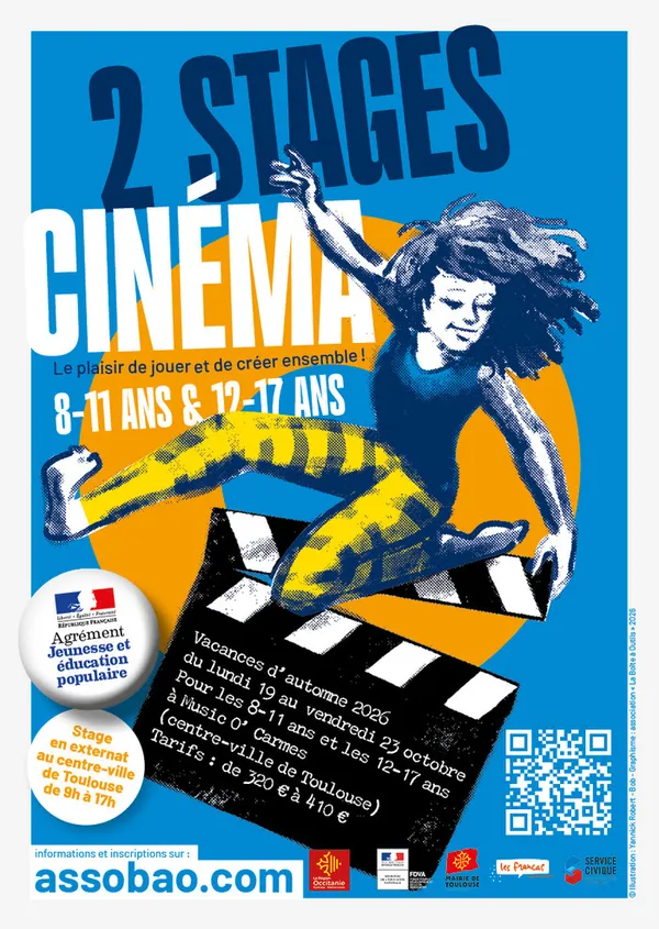 Stage cinéma ado à Toulouse octobre 2026