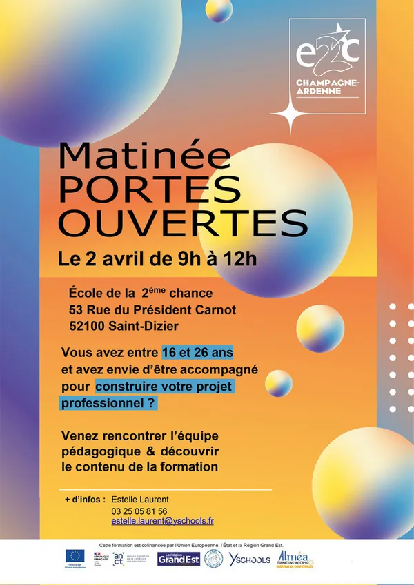 Matinée Portes Ouvertes – École de la 2e chance Saint-Dizier