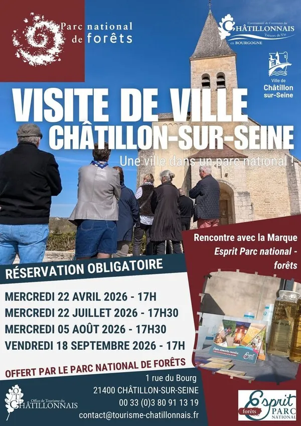 Visite commentée de Châtillon-sur-Seine, une ville dans un Parc national