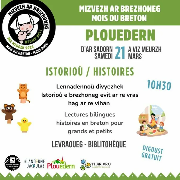 Histoires bilingues à la bilbiothèque de Plouédern