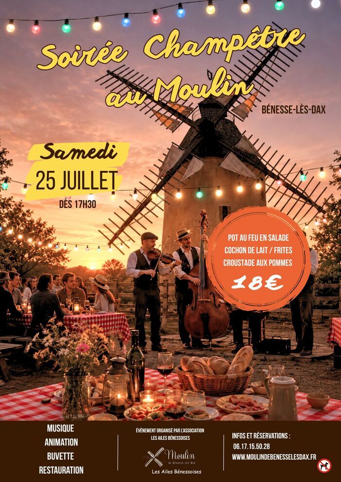Soirée Champêtre au Moulin de Bénesse-lès-Dax