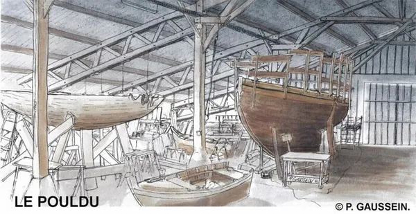 Visite de l'atelier de restauration de bateaux traditionnels des Vieilles Voiles de Rhuys
