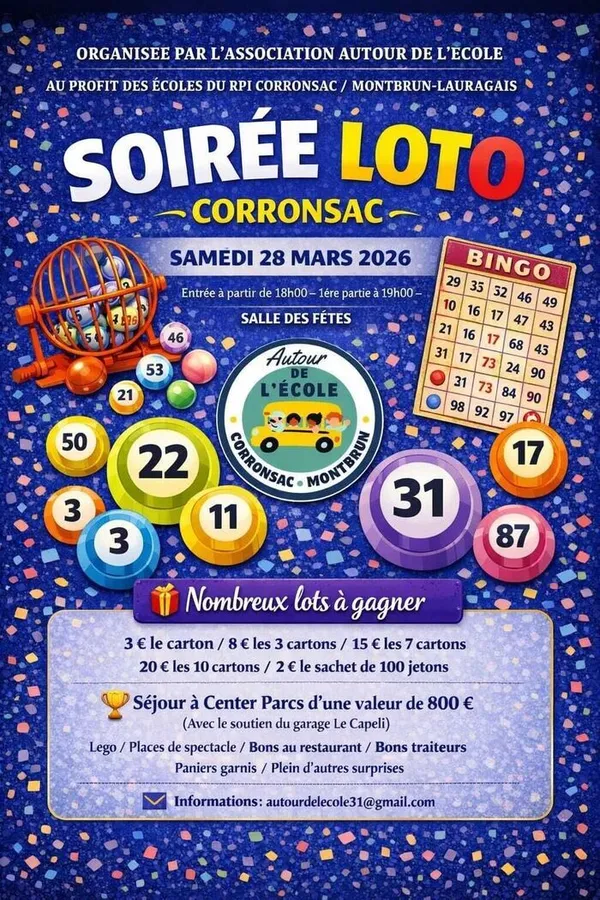 Soirée loto des écoles
