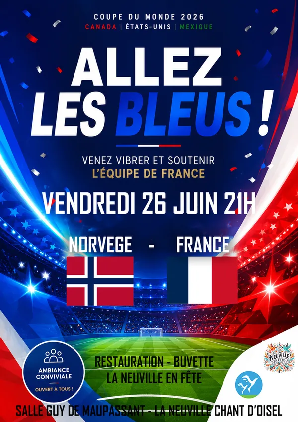 Retransmission match Norvège France coupe du monde de football 2026