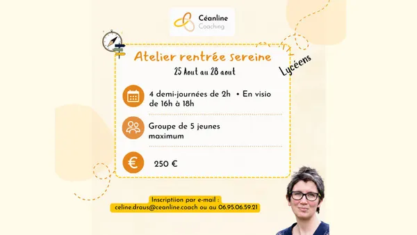 Atelier rentrée sereine :s’organiser, apprendre et réviser avec méthode