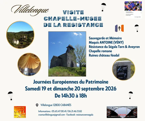Visite libre de la chapelle du musée de la Résistance, site de Villelongue