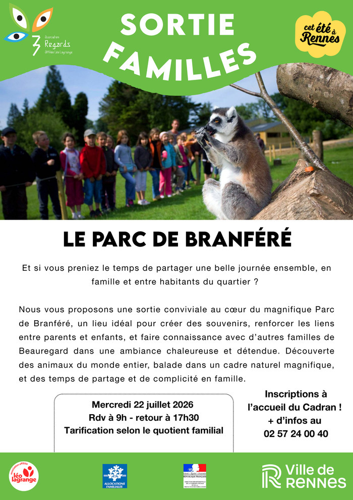 SORTIE FAMILLES AU PARC DE BRANFÉRÉ