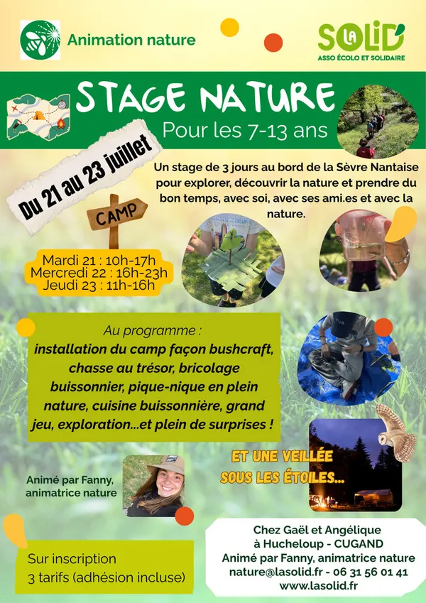 Stage nature pour les 7-13 ans 🌱☀️