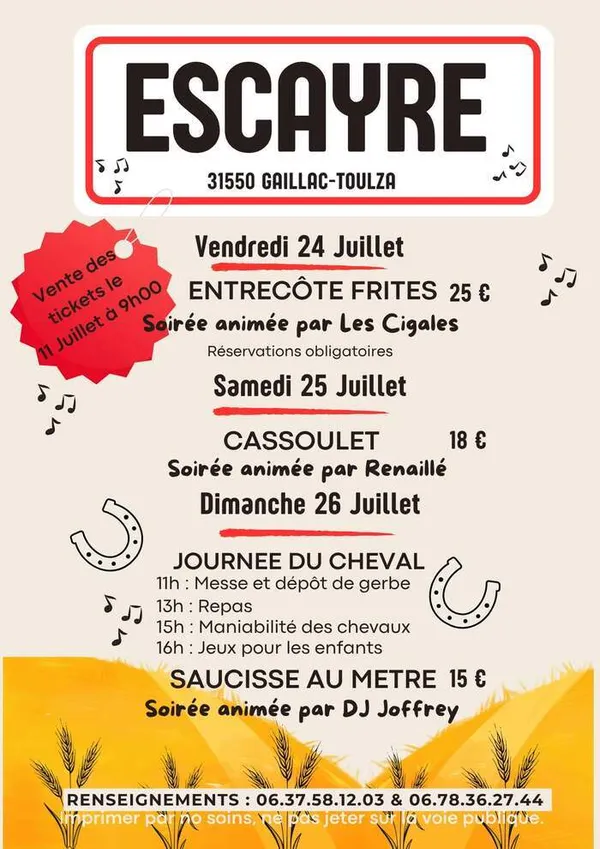 Les Fêtes d'Escayre sont de retour !
