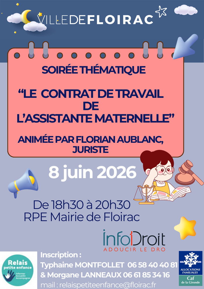 Soirée Thématique : le contrat de travail de l'assistante maternelle