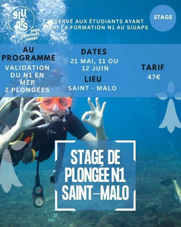 Sorties mer en plongée sous-marine