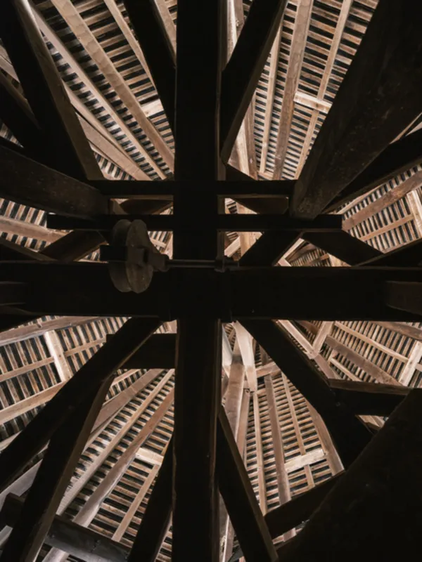 Sous les toits des cathédrales. Charpentes et combles sous le regard de huit photographes