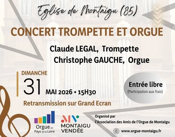 Concert autour de la Trompette et de l’Orgue à l’Eglise de Montaigu